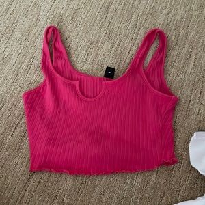 shein pink cropped tank